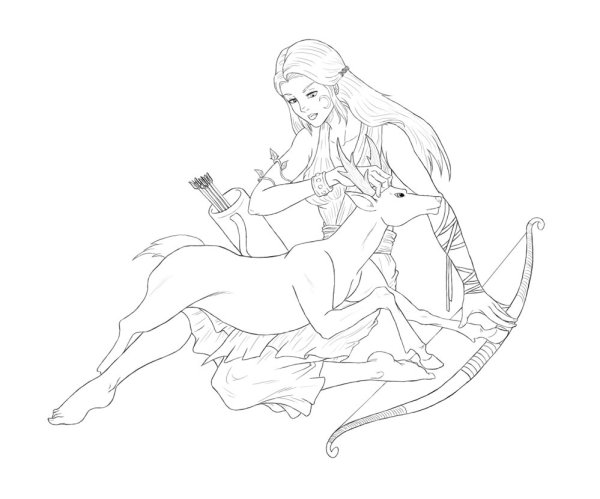 Артемида древней Греции рисунки