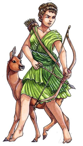Богиня Артемида Наброски