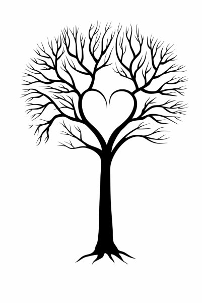 Силуэт дерева без листьев