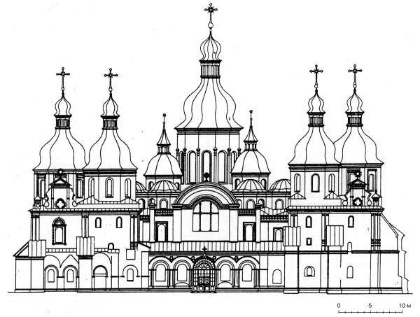 Софийский собор в Киеве фасад