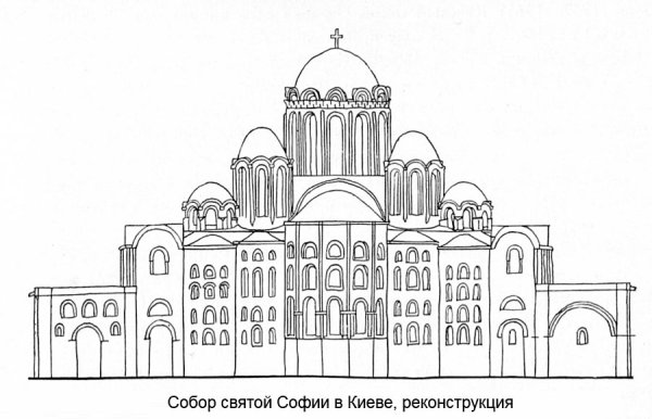 Собор Святой Софии в Киеве 1037 план