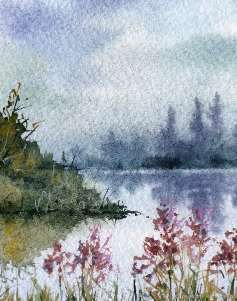 Михаила Павловича Кузнецова "акварельный пейзаж"