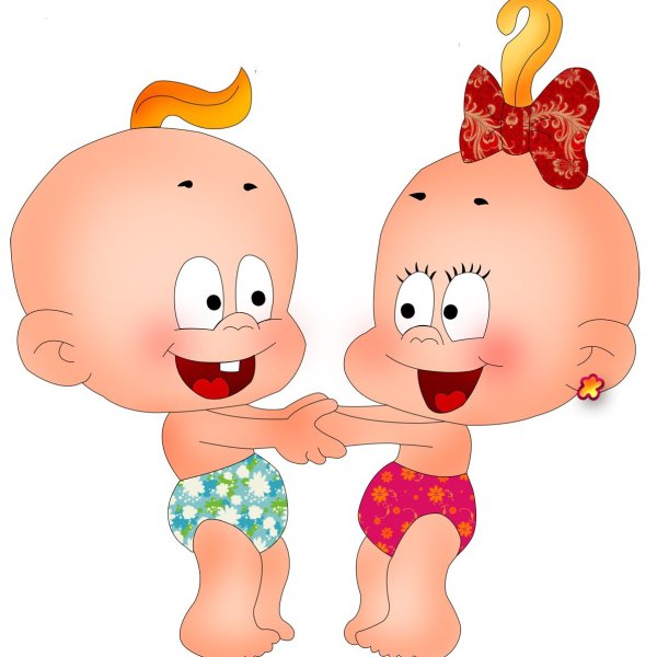 Карапузы на прозрачном фоне