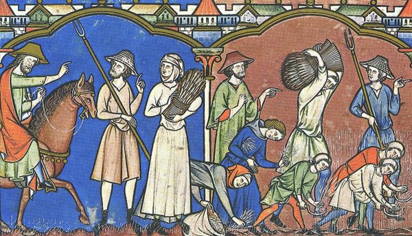 Миниатюры средневековые Библия Мациевского крестьяне