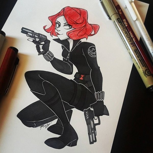 Наташа Романофф черная вдова арт