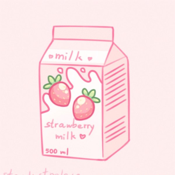 Клубничное молоко арты