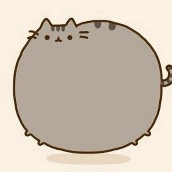 Круглый мультяшный кот