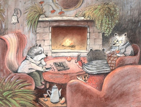 Уютные книжные иллюстрации