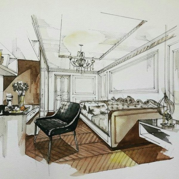 Эскиз интерьера