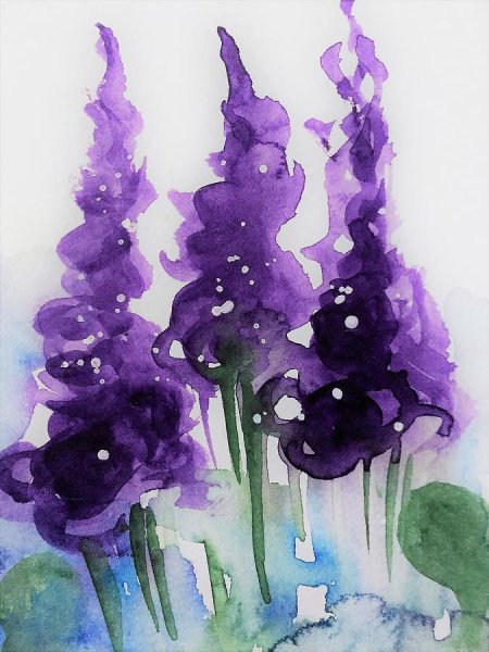 Фиолетовая акварель