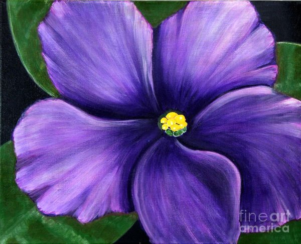 Рисование фиолетовых цветов