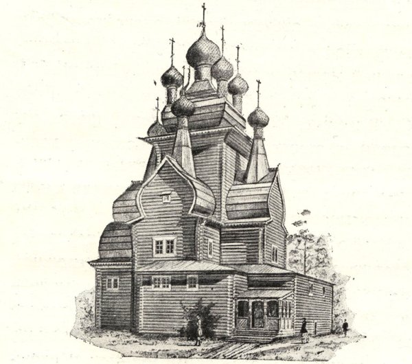 Преображенская Церковь Кижи Графика