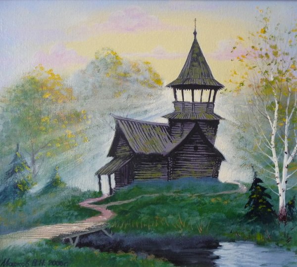 Деревянные церкви живопись