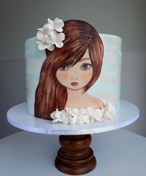 Девушка на торт картинка