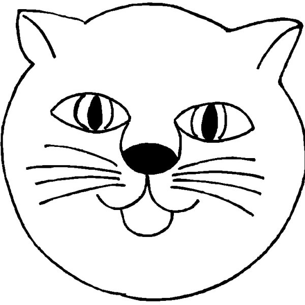 Голова кошки раскраска