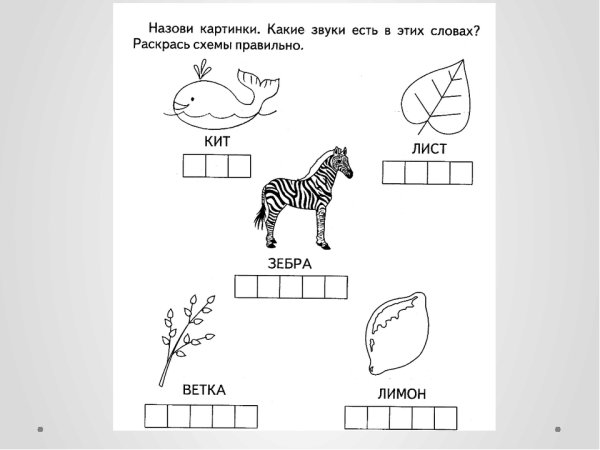 Звуко-буквенный анализ слова 1 класс