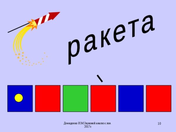 Схема составления звукового анализа
