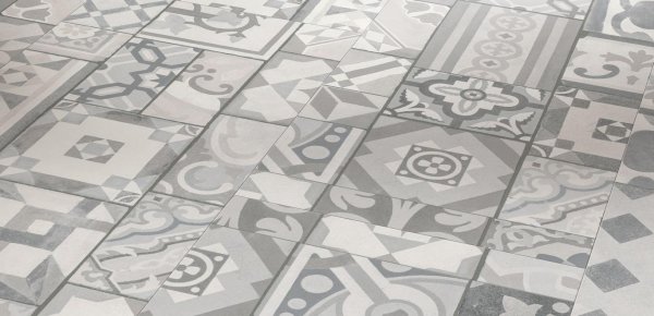 1602133 Орнамент серый ПВХ плитка Parador