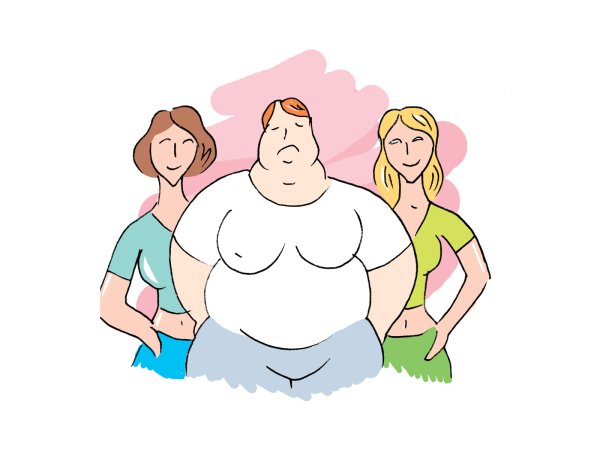 Ожирение иллюстрация