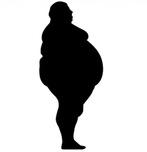 Силуэты толстых людей