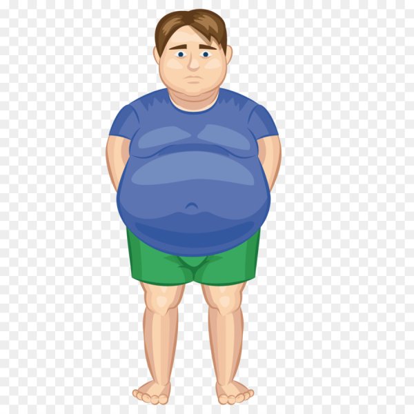 Полный человек мультяшный