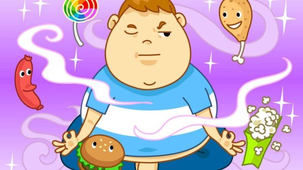 Ожирение у детей иллюстрации