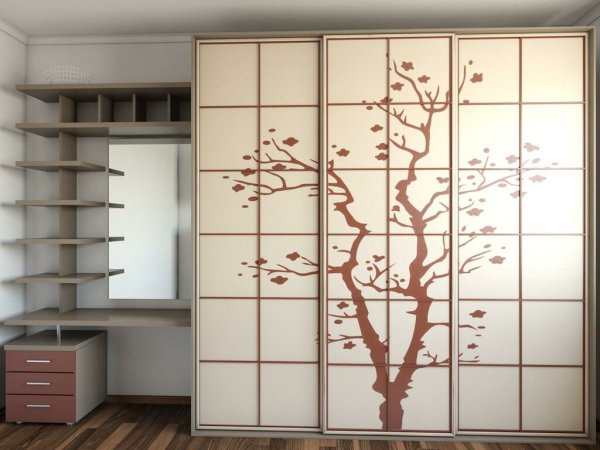 Шкаф купе с рисунком