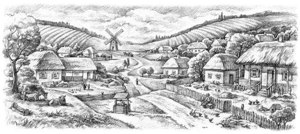 Деревенский пейзаж