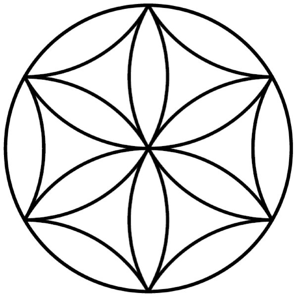 Симметричный орнамент в круге