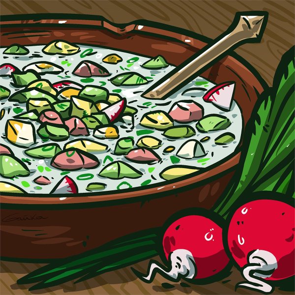 Окрошка мультяшная