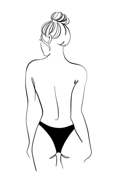 Силуэт тела девушки