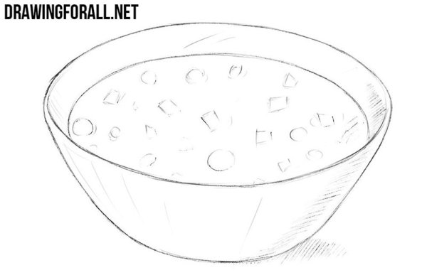 Рисунок тарелки пошагово
