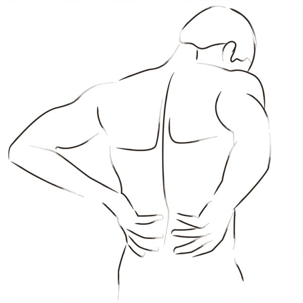 Мужской силуэт линией