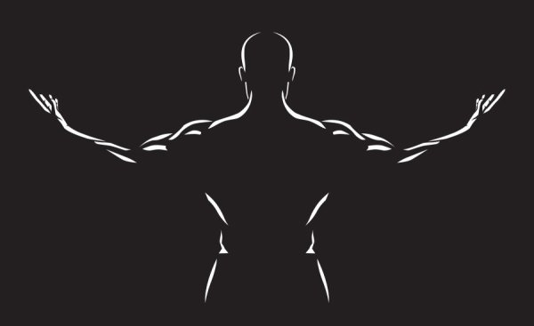 Силует сильного бужчины