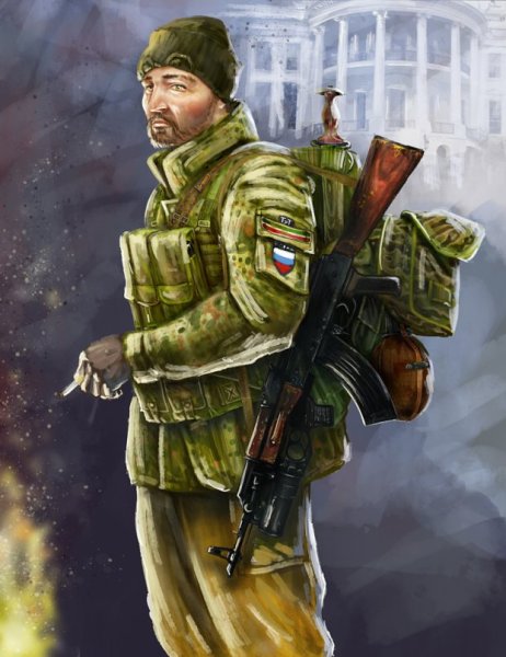 Русский солдат арт