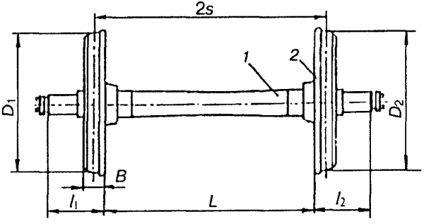Колесная пара ру1ш чертеж