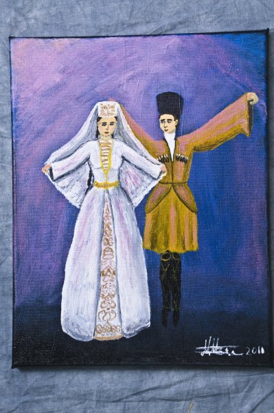 Национальный костюм кабардинцев рисунки