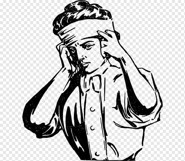 Человек с головной болью иллюстрации