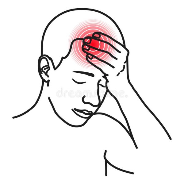 Болит голова рисунок