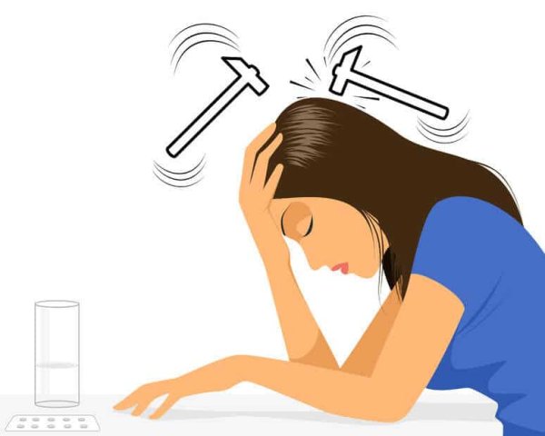 Болит голова рисунок