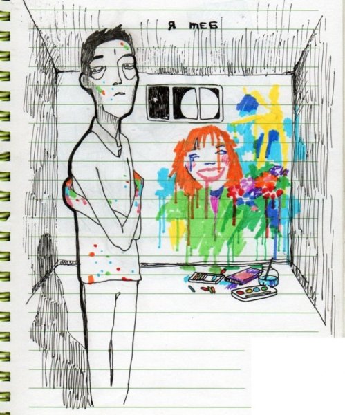 Рисунки в тетради