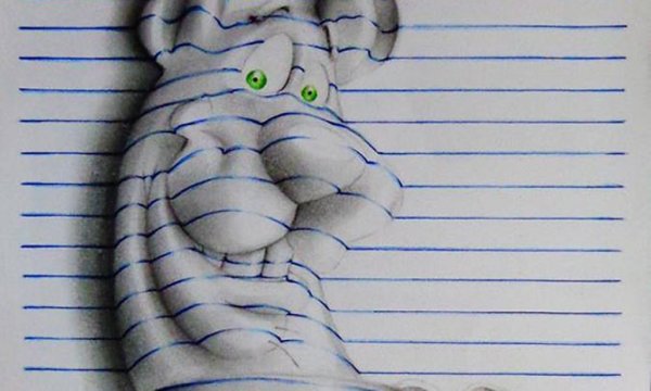 Прикольные рисунки в тетради в клетку