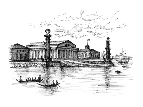 Петербург чб Нева разводные мосты