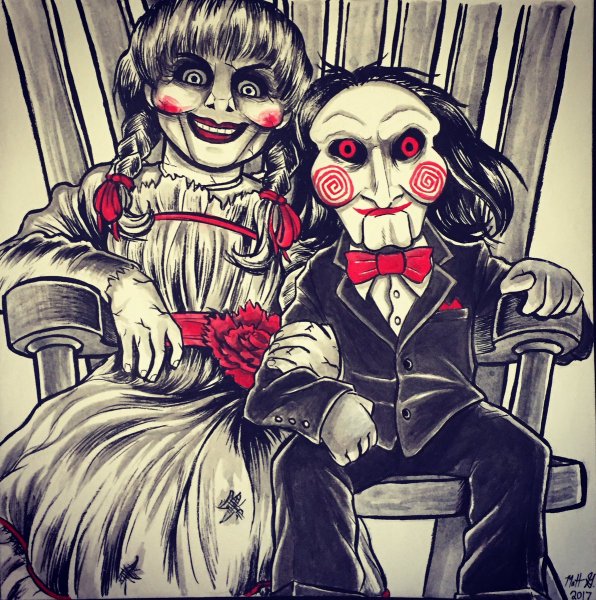 Аннабель кукла рисунок