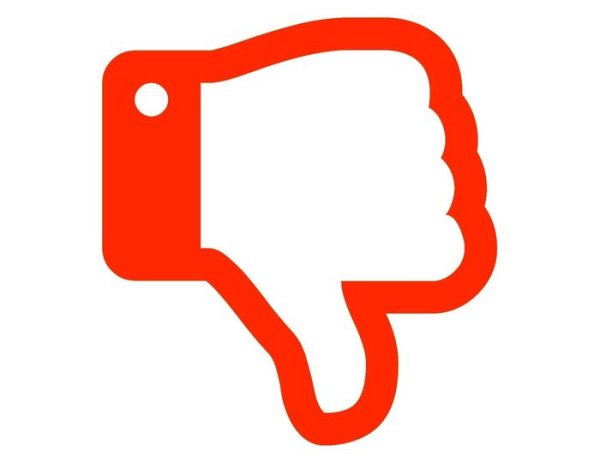 Палец вниз без фона