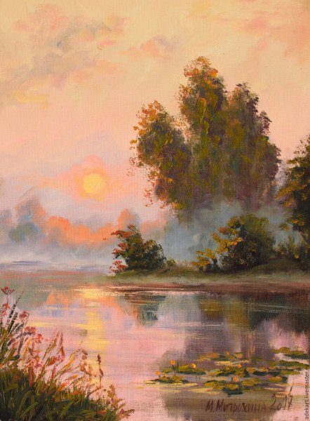 Летние пейзажи маслом живопись