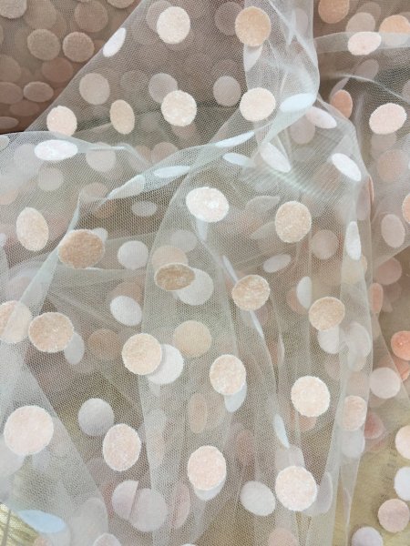 Тюль круги на сетке