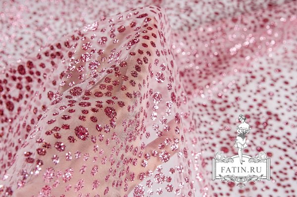 Глиттер ткань фатин