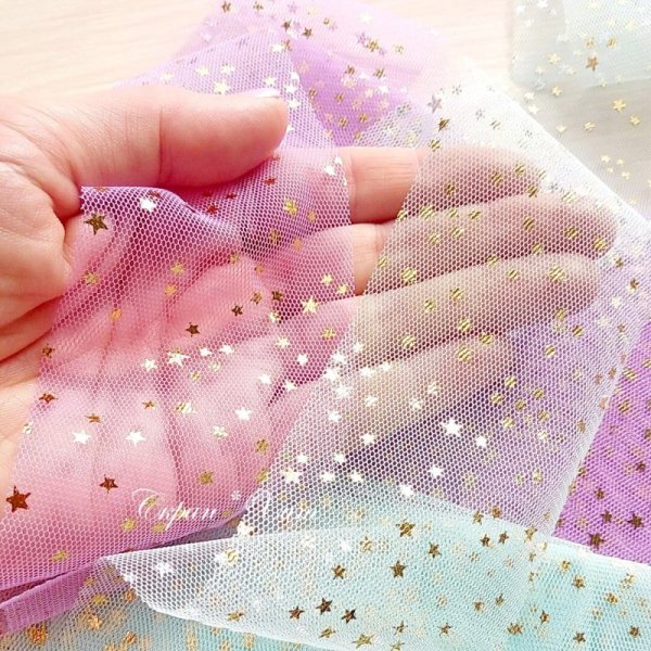Ткань сетка с блестками
