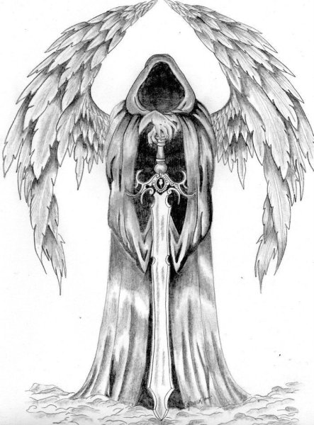 Азраил Падший ангел тату